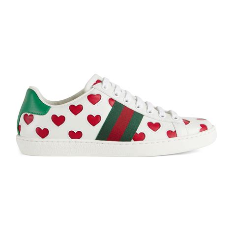 gucci shoes with hearts|gucci pierced heart ace.